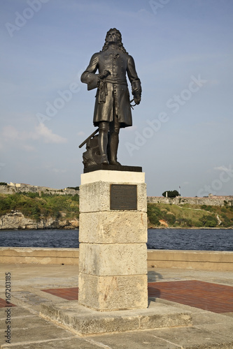 Monument to Pierre Le Moyne in Havana. Cuba