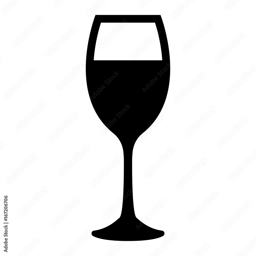 Glass of wine black color icon . Glass of wine black color icon .