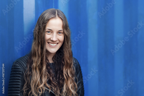 Portrait of young woman smiling