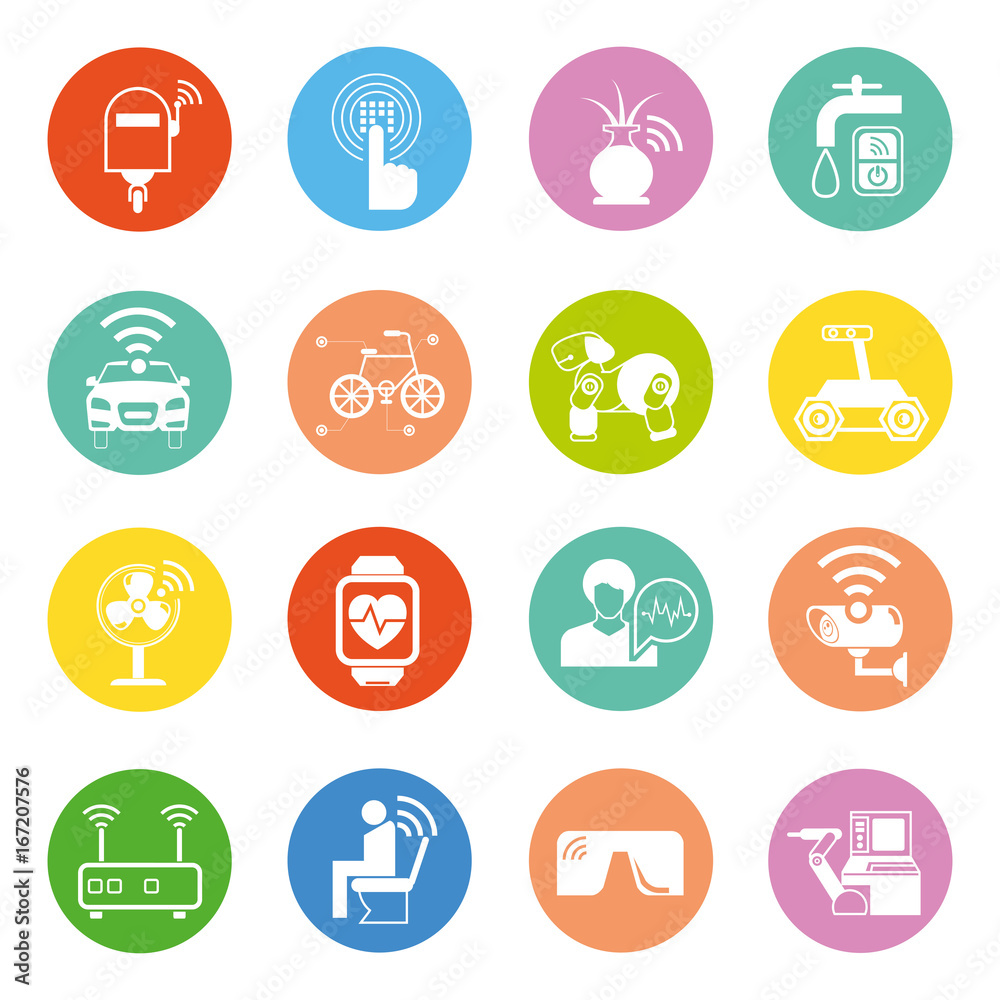 internet of thins and smart technology concept icons internet of thins and smart technology concept icons