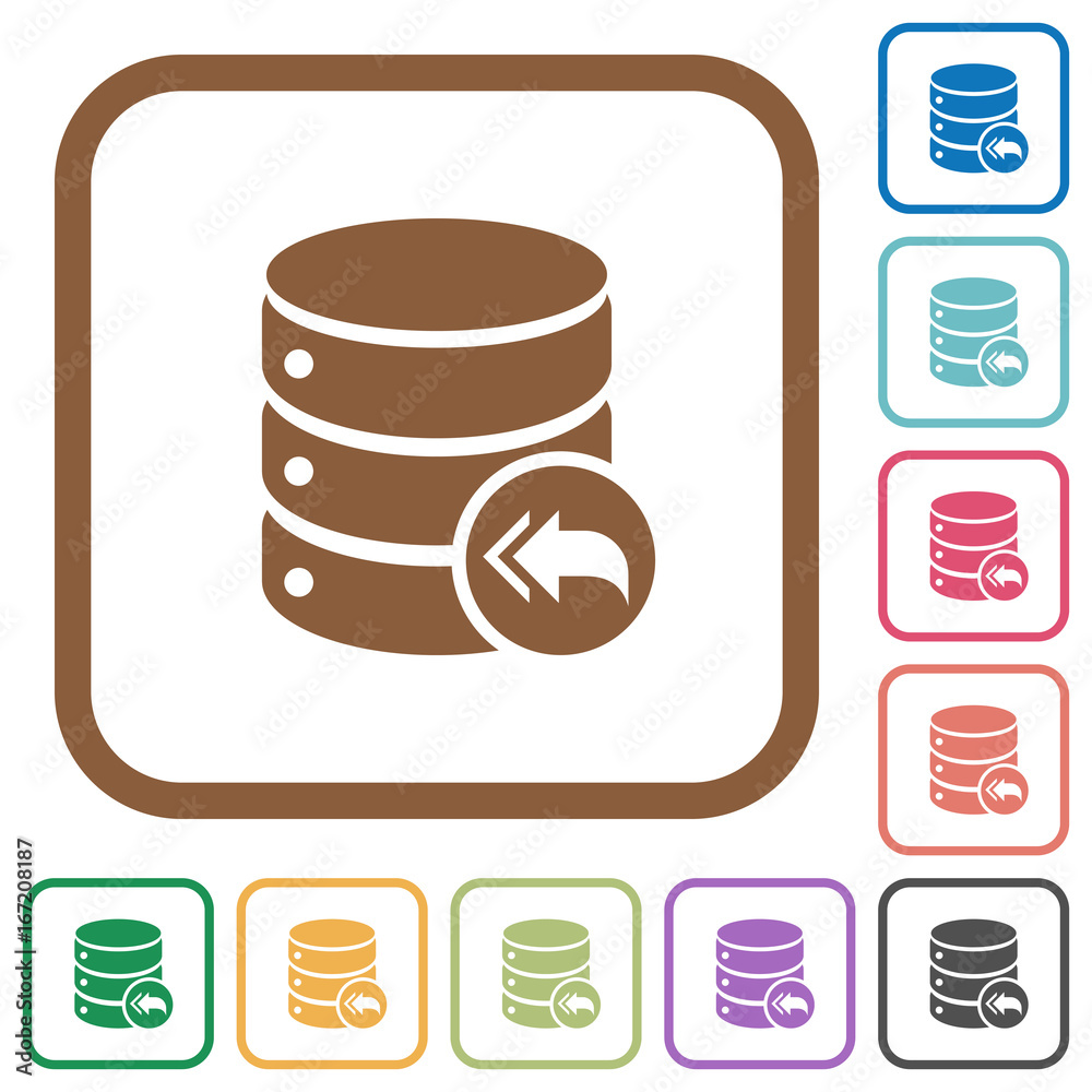 Database loopback simple icons Database loopback simple icons