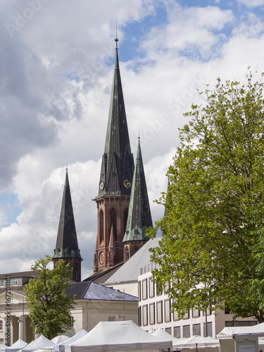 Blick auf Kirchtürme von St. Lamberti