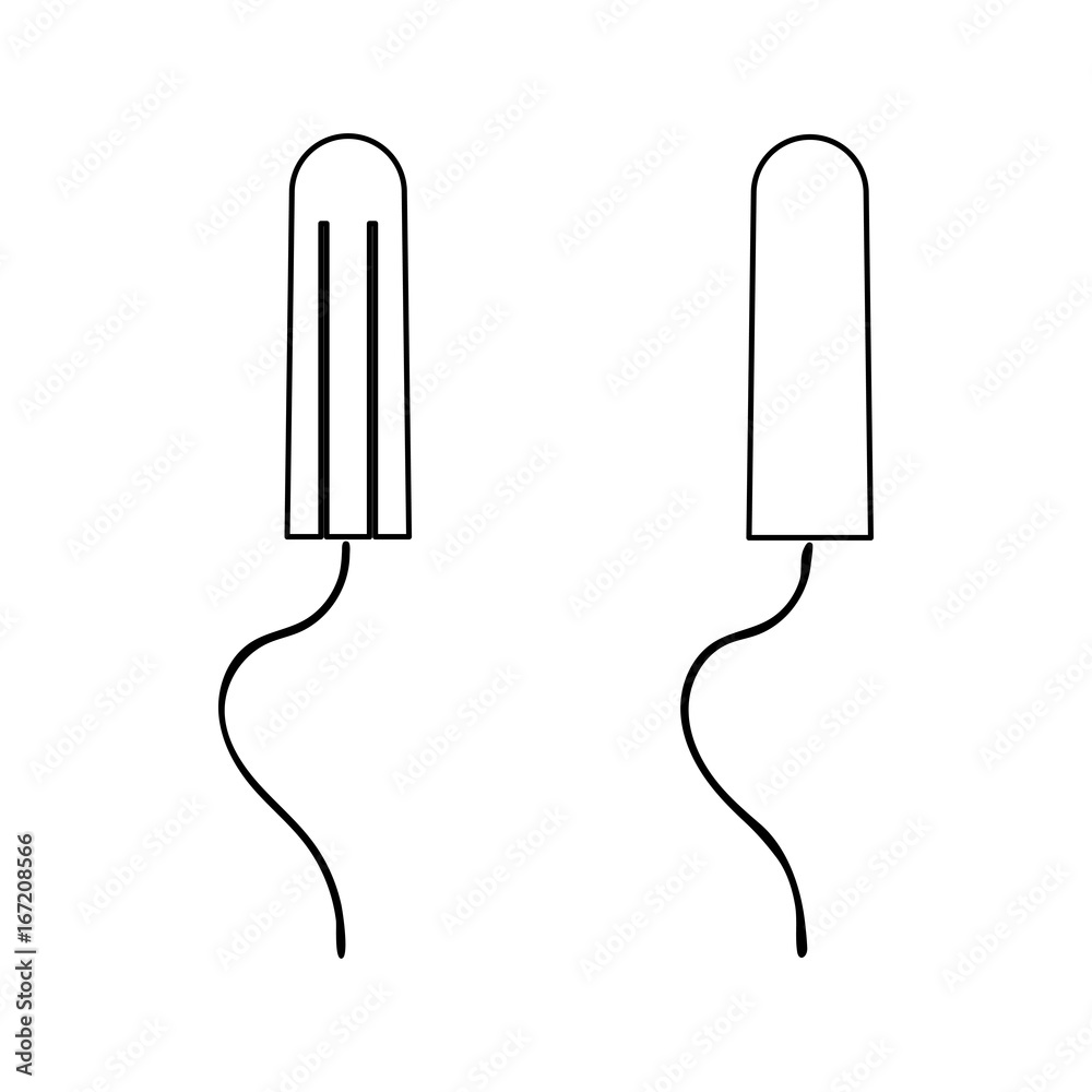 Women hygiene tampons black color icon . Women hygiene tampons black color icon .