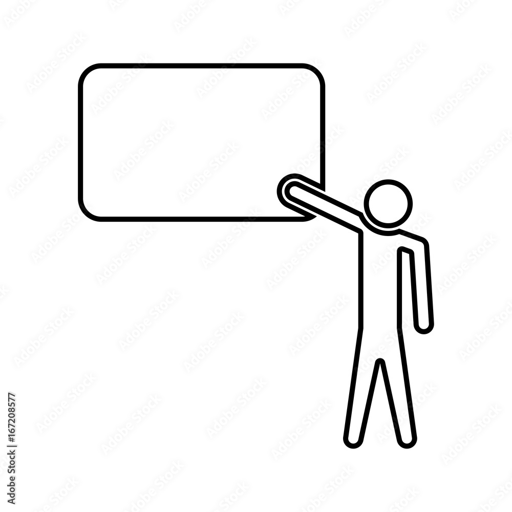 Teacher standing near blackboard black color icon . Teacher standing near blackboard black color icon .