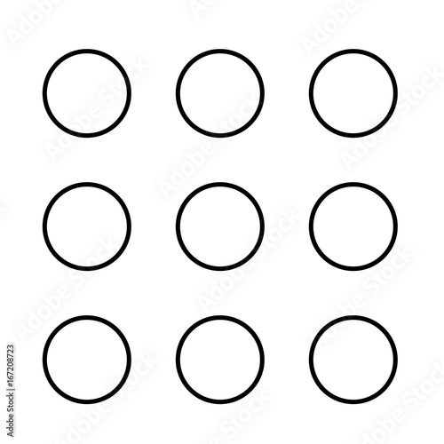 Dial button black color icon .