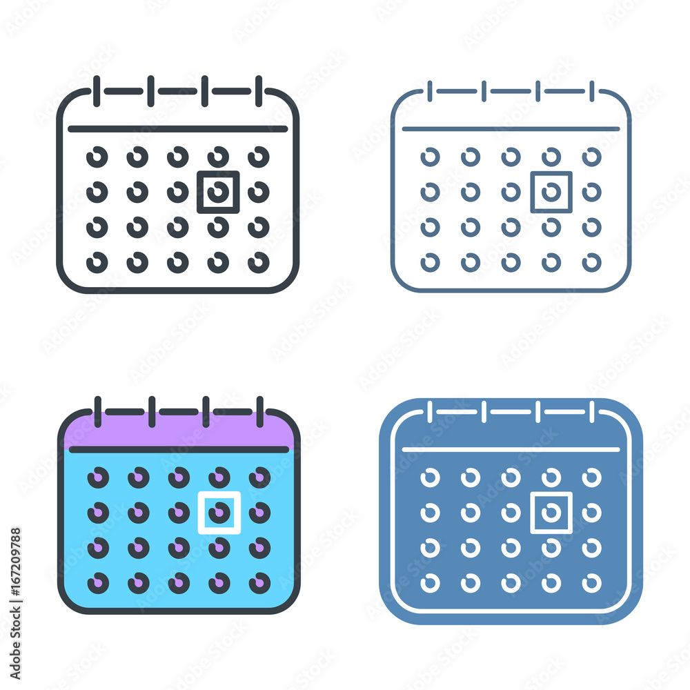 The calendar outline icon set. Office supply line symbols. Time reminder, agenda and schedule linear pictograms. Vector thin contour infographic elements. Illustrations for web design, presentations. The calendar outline icon set. Office supply line symbols. Time reminder, agenda and schedule linear pictograms. Vector thin contour infographic elements. Illustrations for web design, presentations.