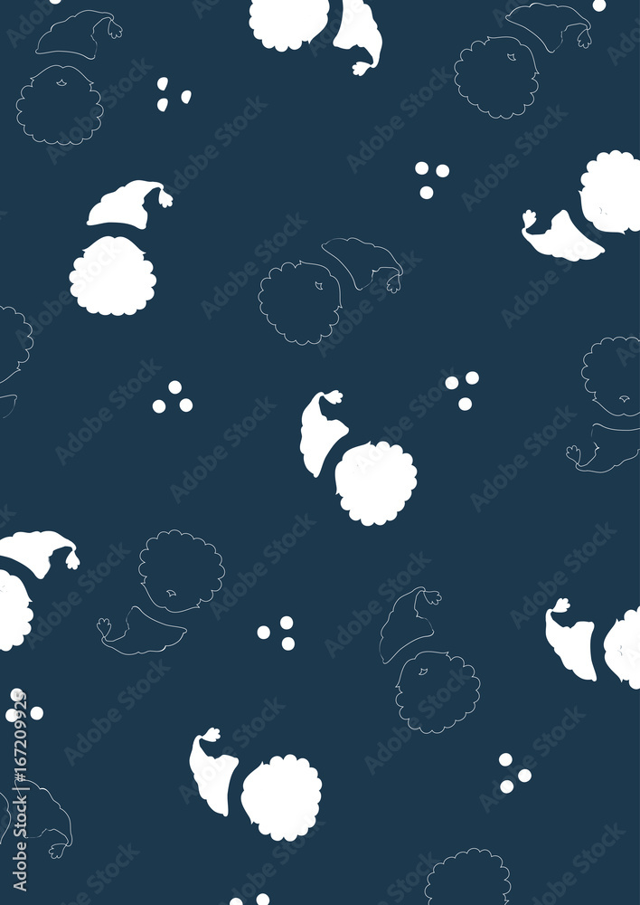 Vector. New Year's Christmas pattern. Santa. Vector. New Year's Christmas pattern. Santa.