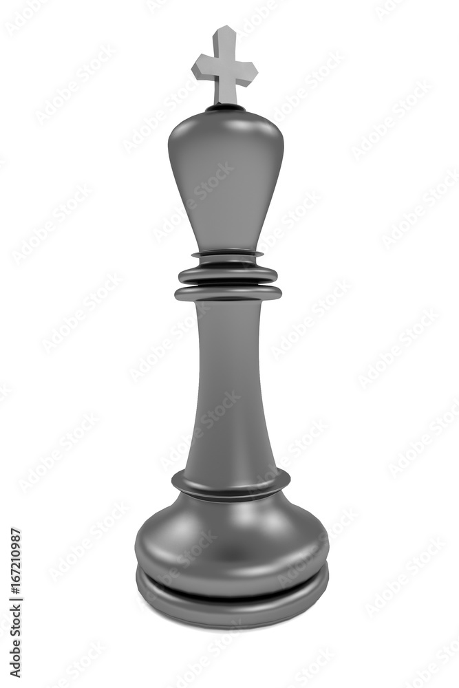 3D render isolated on white background chess king. 3D render isolated on white background chess king.