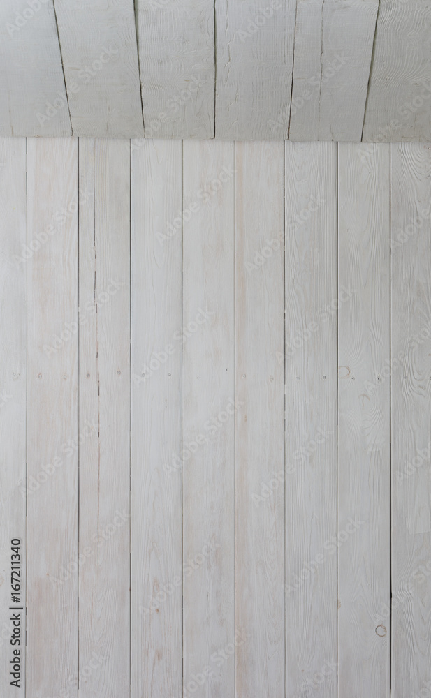 New white wooden background, freshly painted white boards - obrazy, fototapety, plakaty 