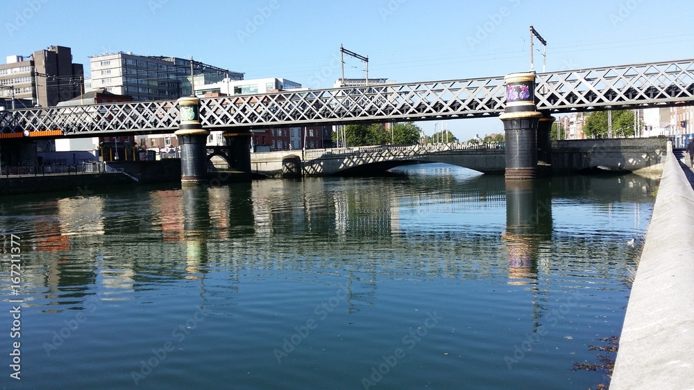 A bridge across Liffey in Dublin Ireland