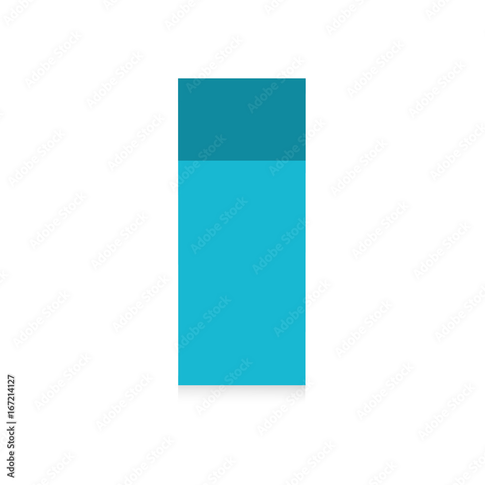 Blue sticker isolated on white background. A note in the style of realism Blue sticker isolated on white background. A note in the style of realism
