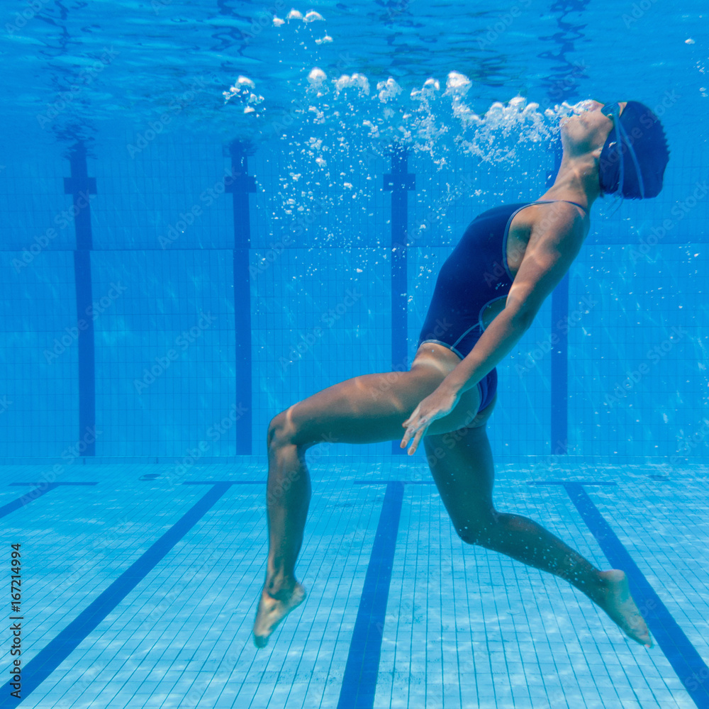 Underwater dancing figure