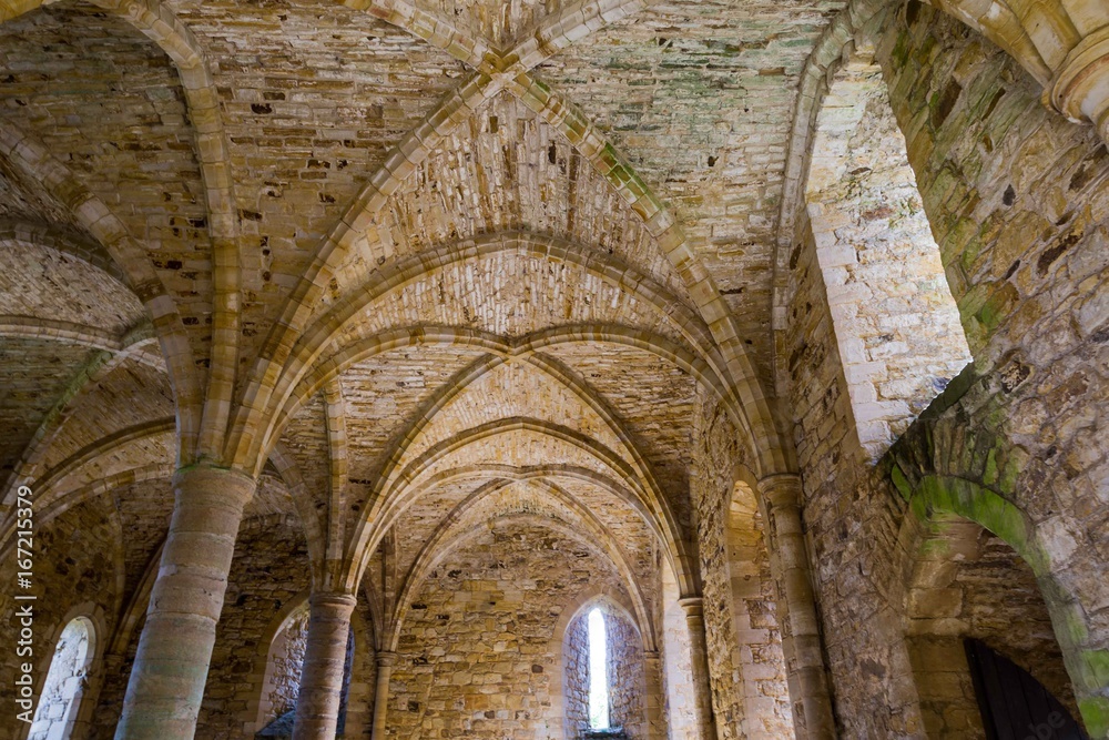 Battle abbey ruins in Battle, Sussex, UK.