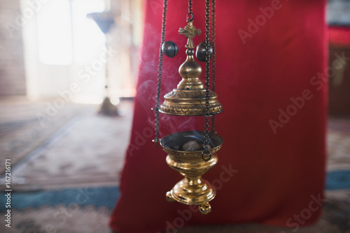Censer hung in the church photo