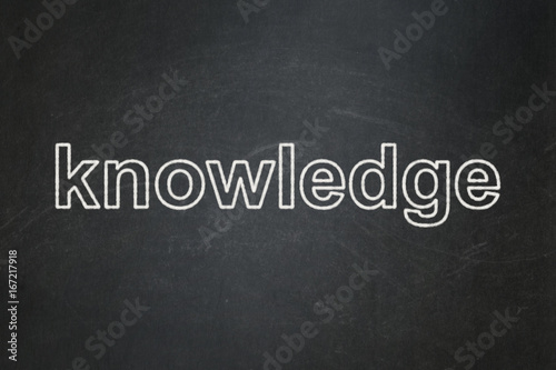 Studying concept: Knowledge on chalkboard background