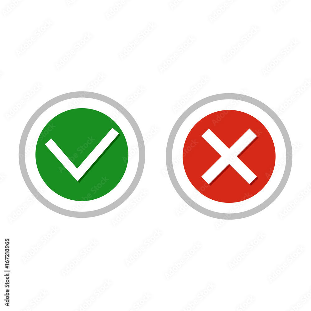 Buttons no or yes. Vector illustration. The concept of choice, the right choice and a wrong decision. Buttons no or yes. Vector illustration. The concept of choice, the right choice and a wrong decision.
