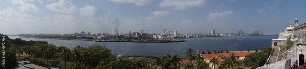 Blick über Havanna von einer Festung aus, Kuba, Karibik