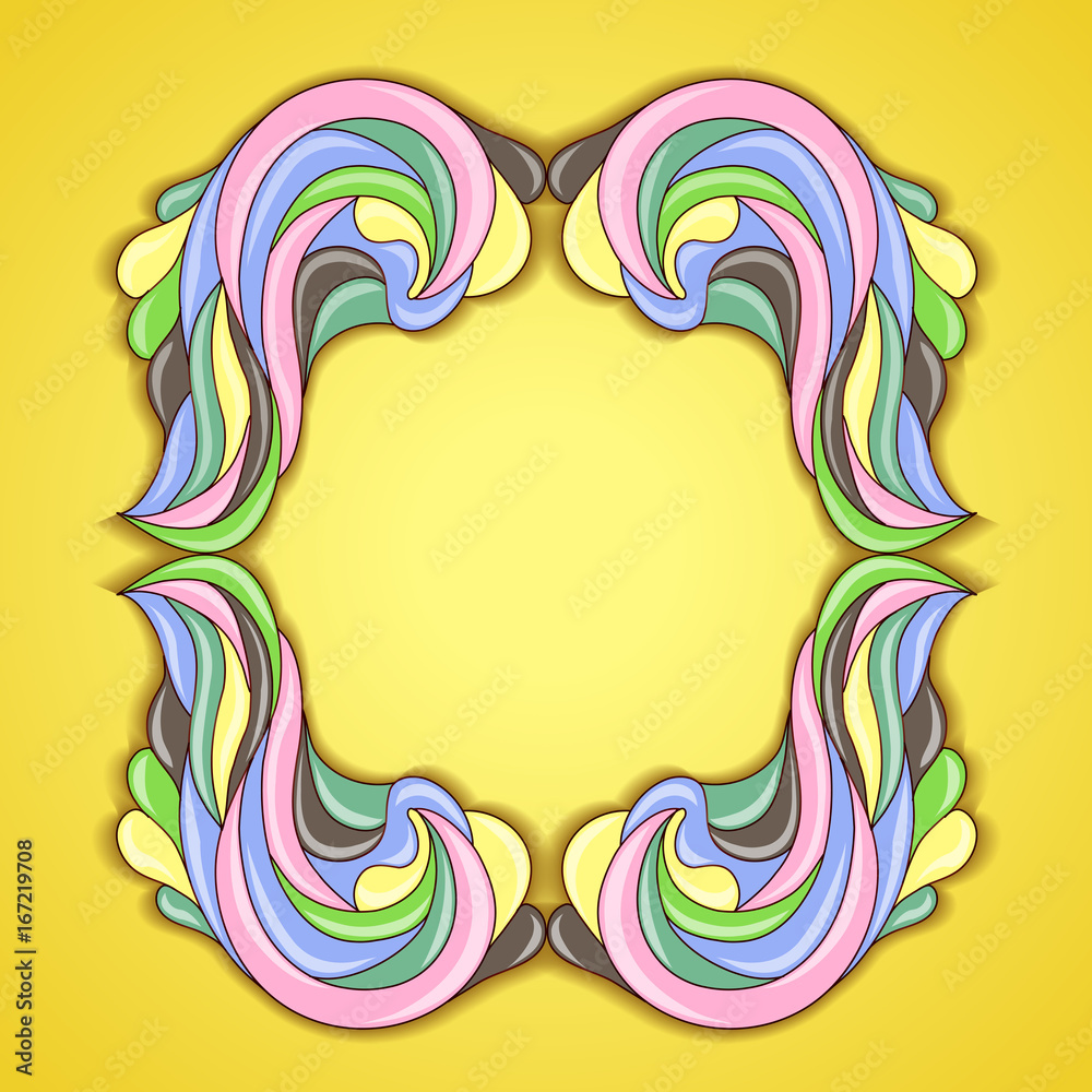 Abstract colorful frame. Abstract colorful frame.