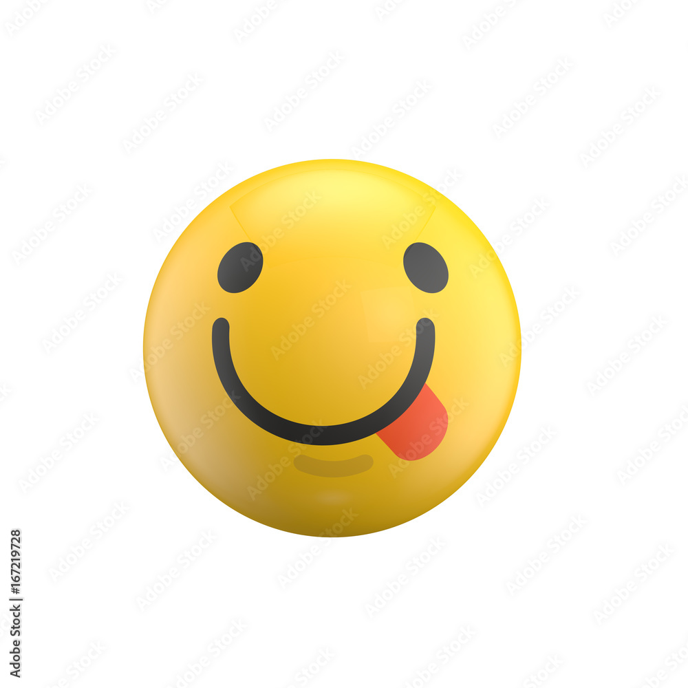 Fototapeta premium Emoji emoticon character face 3D Rendering