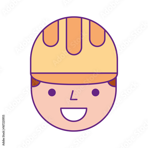 construction worker avatar character vector illustration design