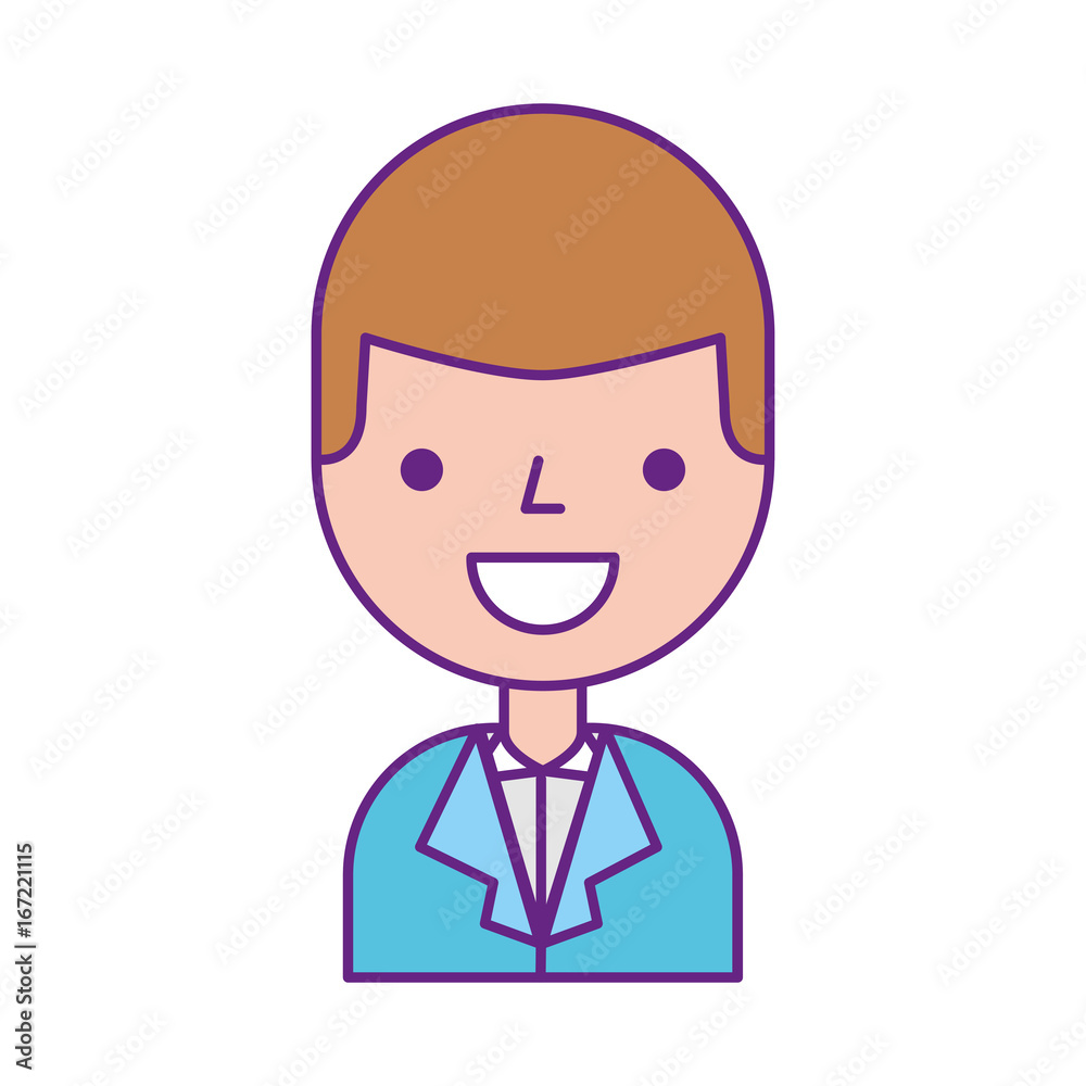 young man avatar character vector illustration design