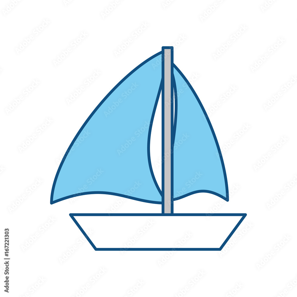 Sail boat symbol