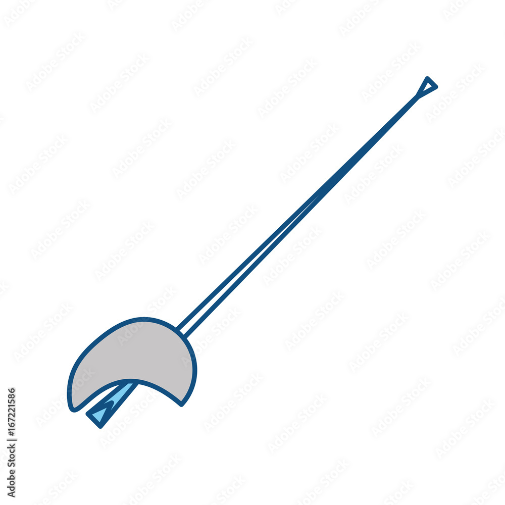 Naklejka premium Fencing sport word