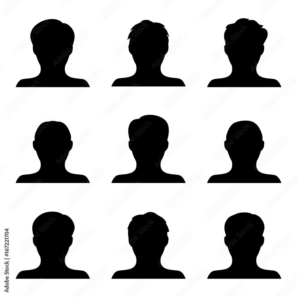 Vector set of people icons isolated on white background Vector set of people icons isolated on white background