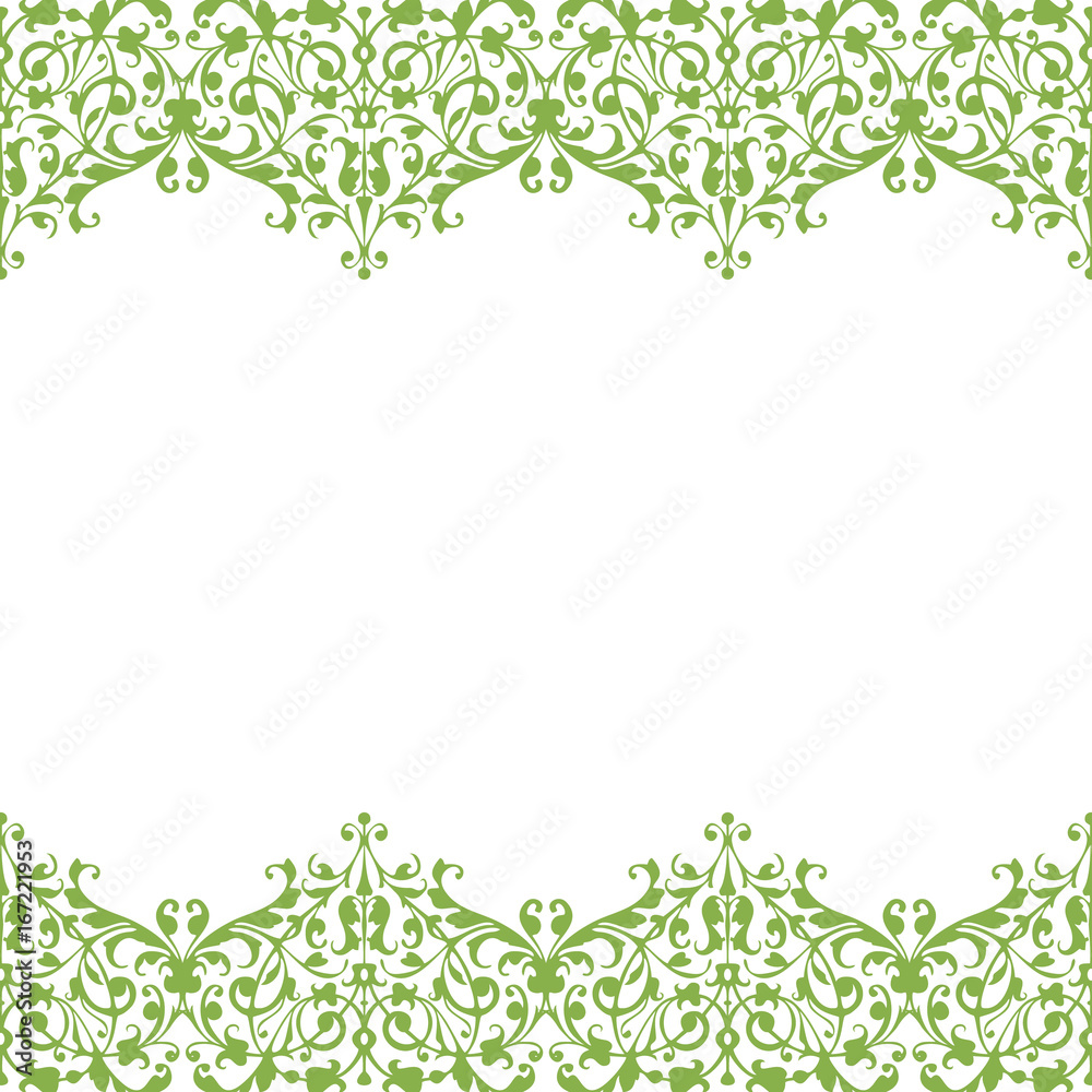 Eco floral frame, seamless swirls background, illustration. Trendy spring color 2017 Eco floral frame, seamless swirls background, illustration. Trendy spring color 2017