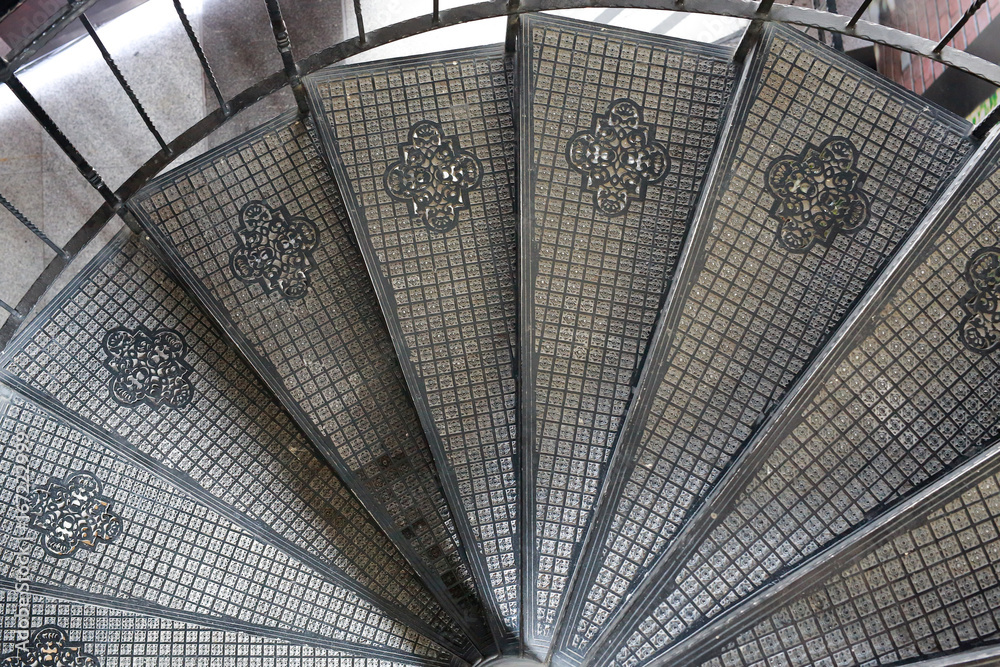 Obraz premium Metal spiral staircase.