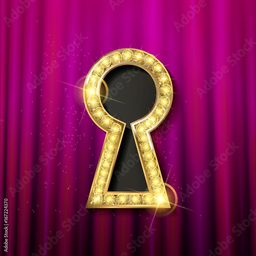 vector Golden keyhole