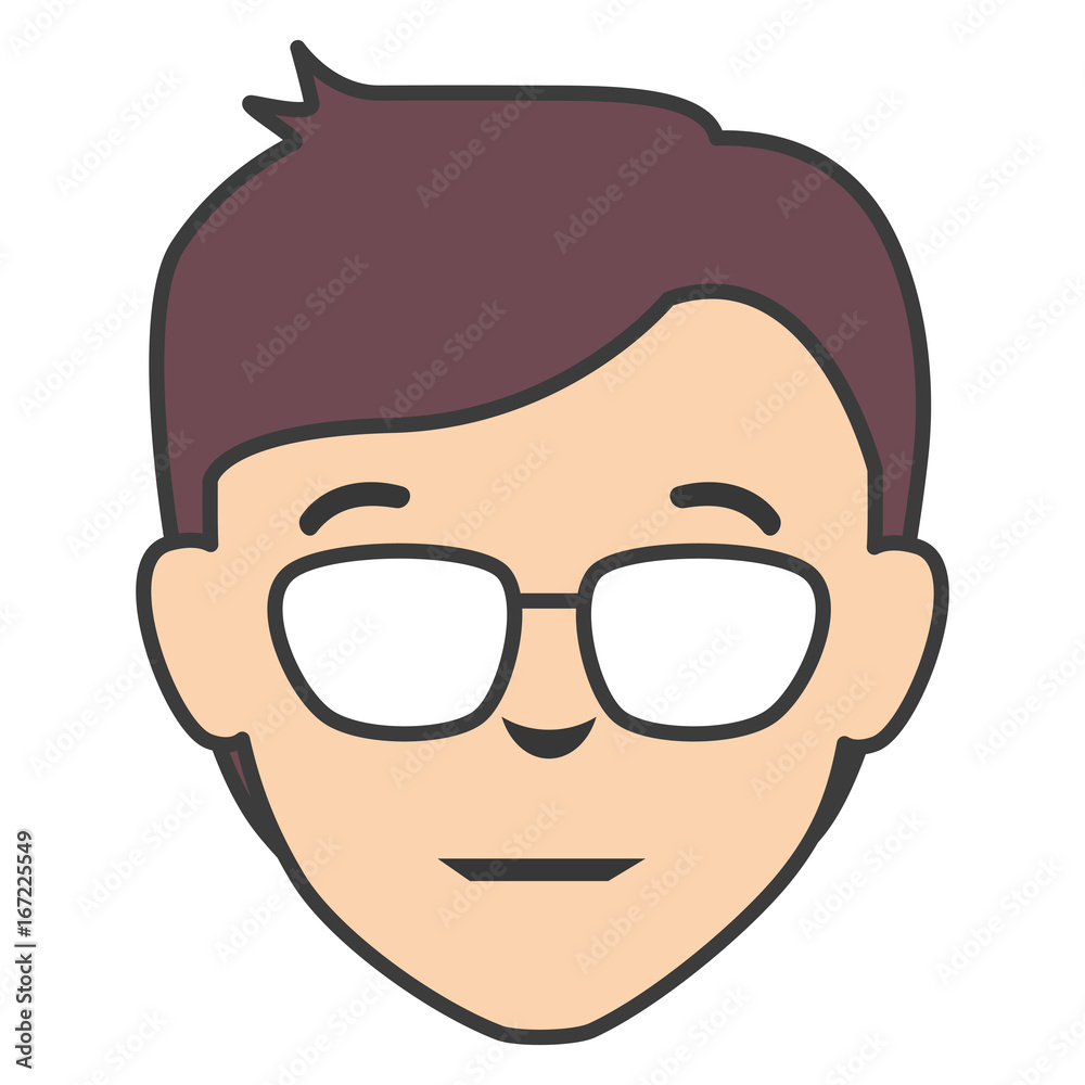 young man head avatar character