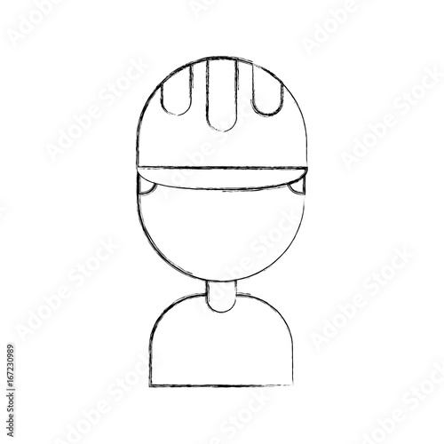 construction worker avatar character vector illustration design