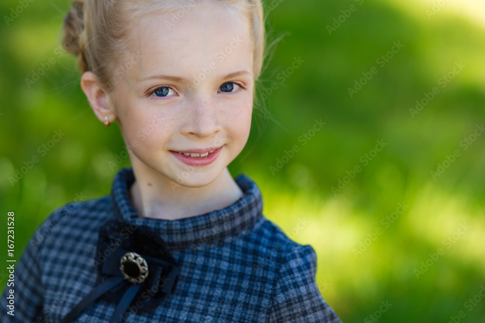 The girl is resting in the schoolyard The girl is resting in the schoolyard