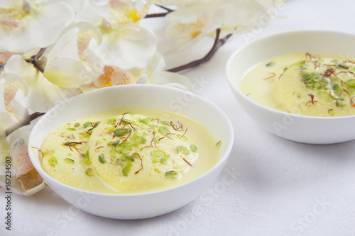 Ras malai in a bowl photo