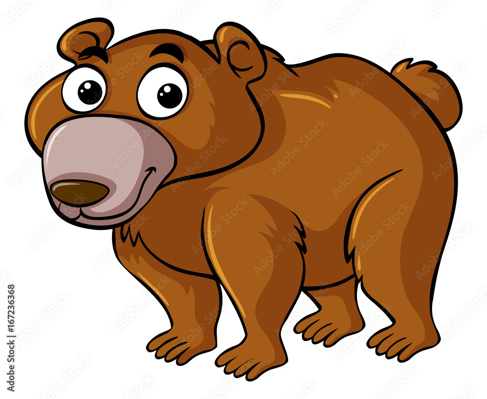 Fototapeta premium Brown bear with happy face