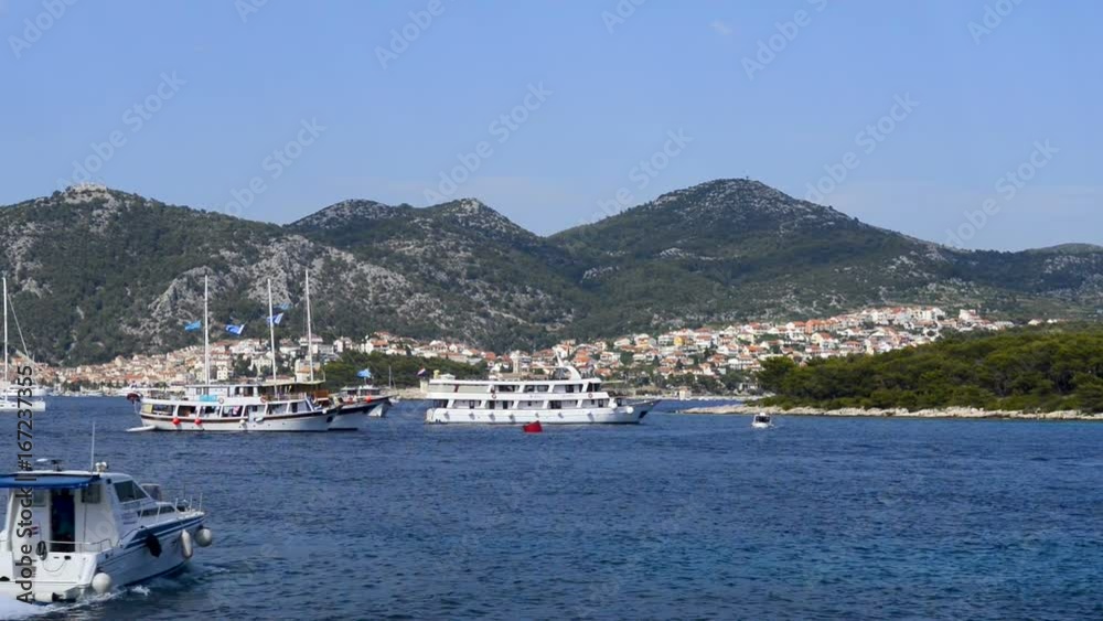 Hvar harbour in old town Hvar. Hvar is very popular tourist destination on Dalmatia of Croatia. Hvar harbour in old town Hvar. Hvar is very popular tourist destination on Dalmatia of Croatia.