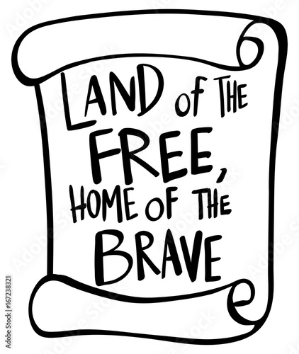 Word expression for land of the free home of the brave