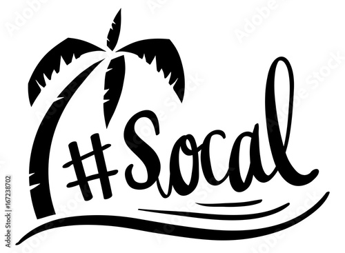Word expression for socal with coconut tree