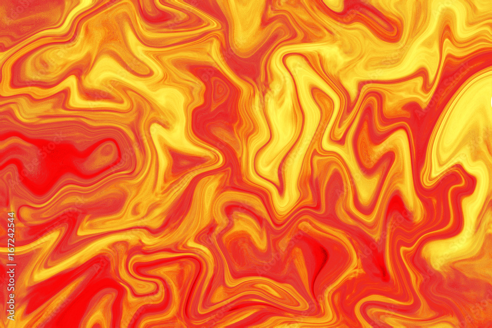 Red yellow color mix background. Orange marbling digital illustration Stock  Illustration | Adobe Stock