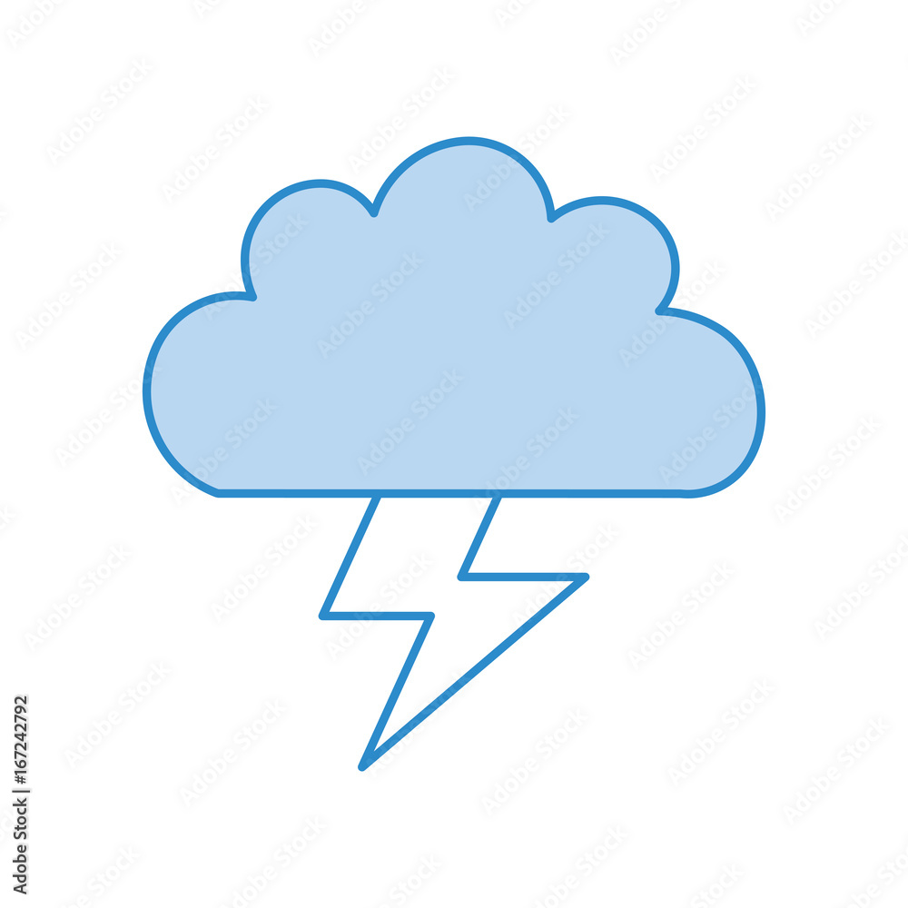 Beautiful fantasy cloud with ray storm electric vector illustration design Beautiful fantasy cloud with ray storm electric vector illustration design