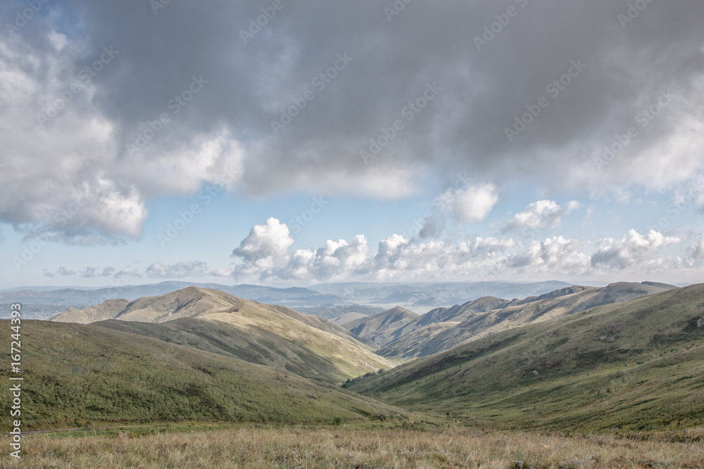 Landscape with beautiful clouds and mountain views.