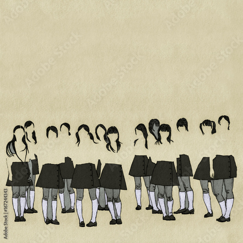 Faceless Japanese Schoolgirls 