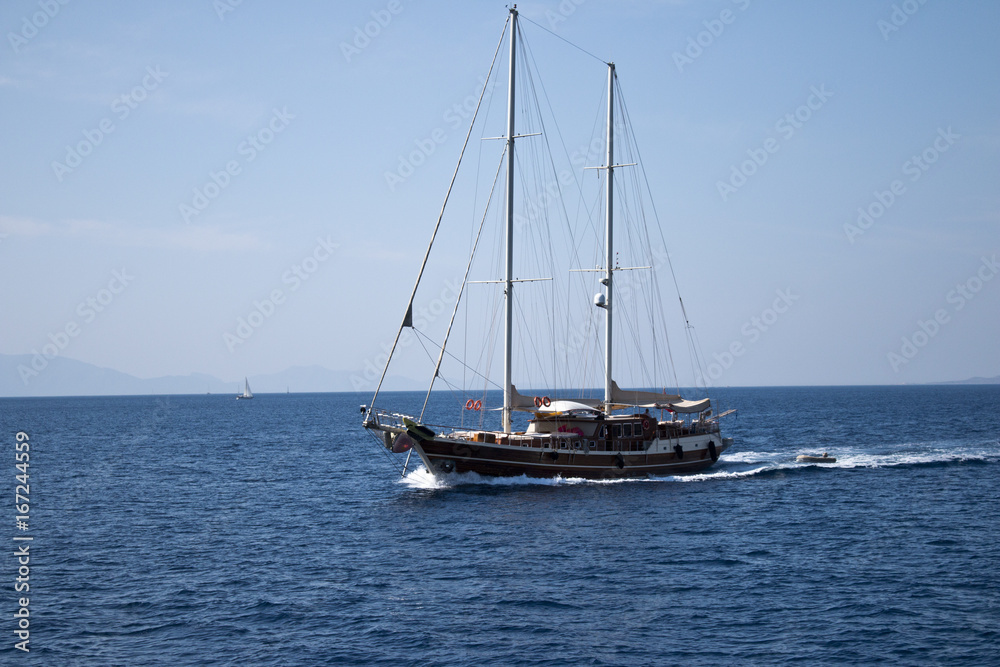 Sailing Gulet Yatch Offshore to Kos island greece