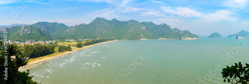 Tropical white sand beach in Khao Sam Roi Yot National Park, Thailand photo