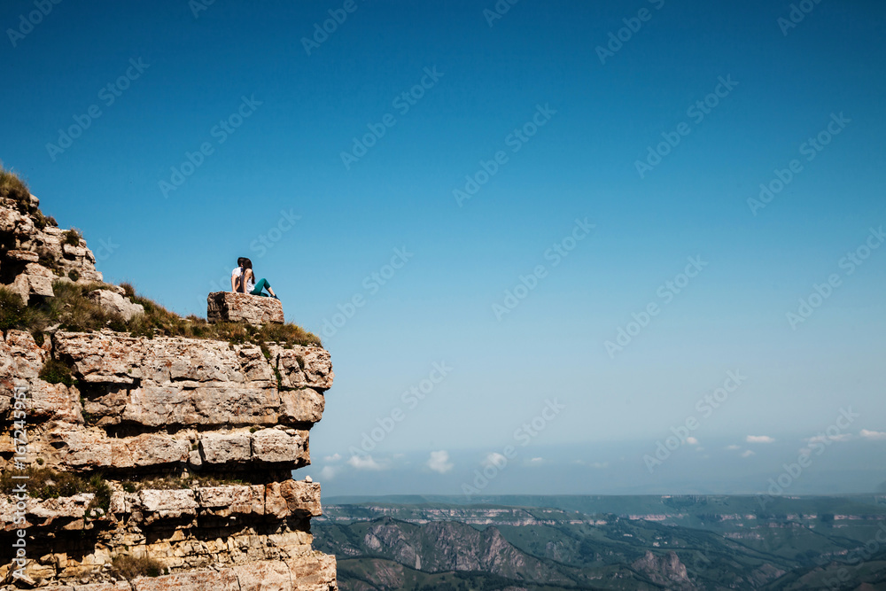 Young couple looking for amazing view