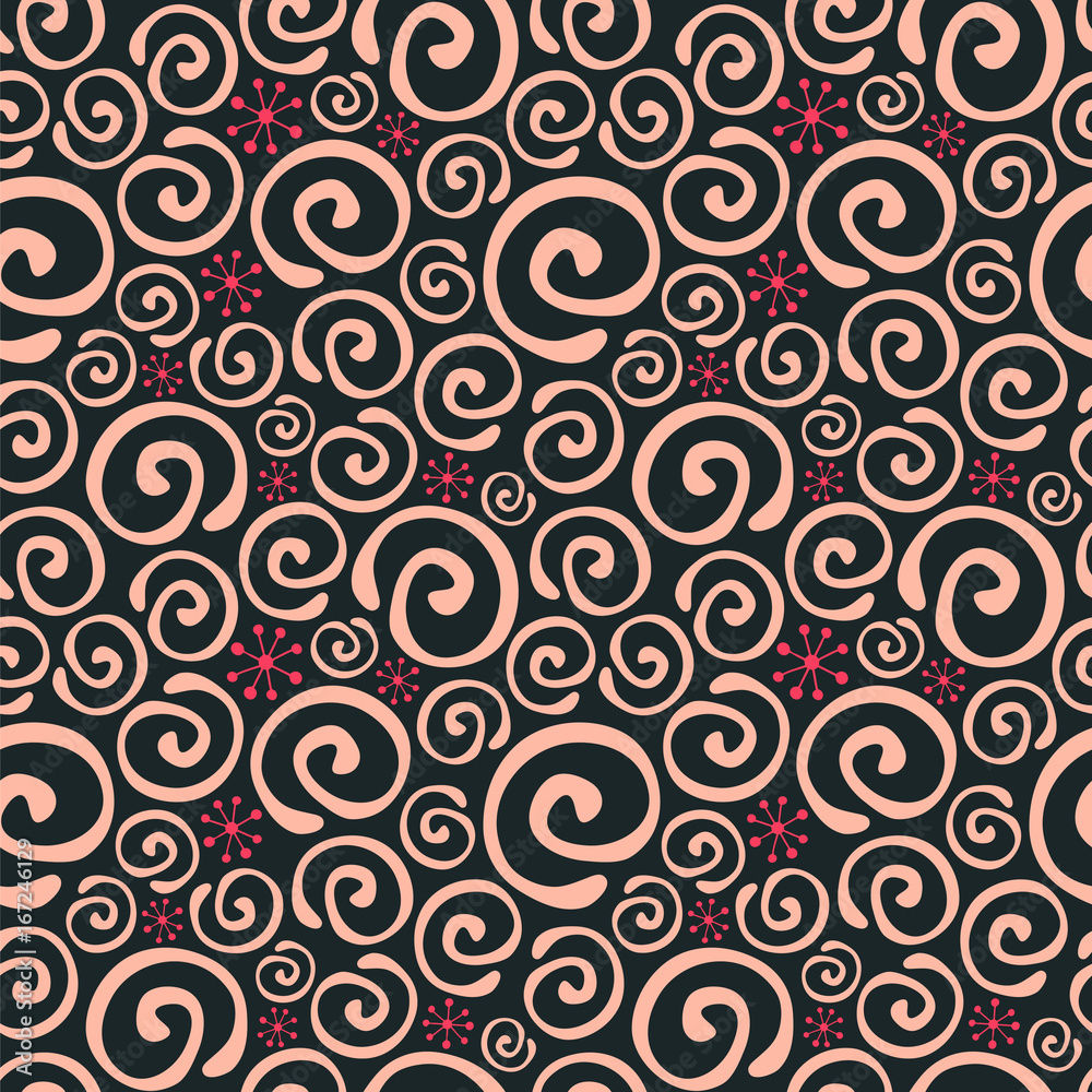 Vector seamless pattern with swirls. Abstract background. Vector seamless pattern with swirls. Abstract background.