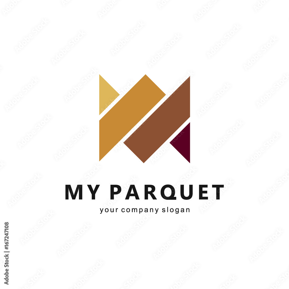 Vector abstract logo template. Logo parquet, laminate, flooring, tiles