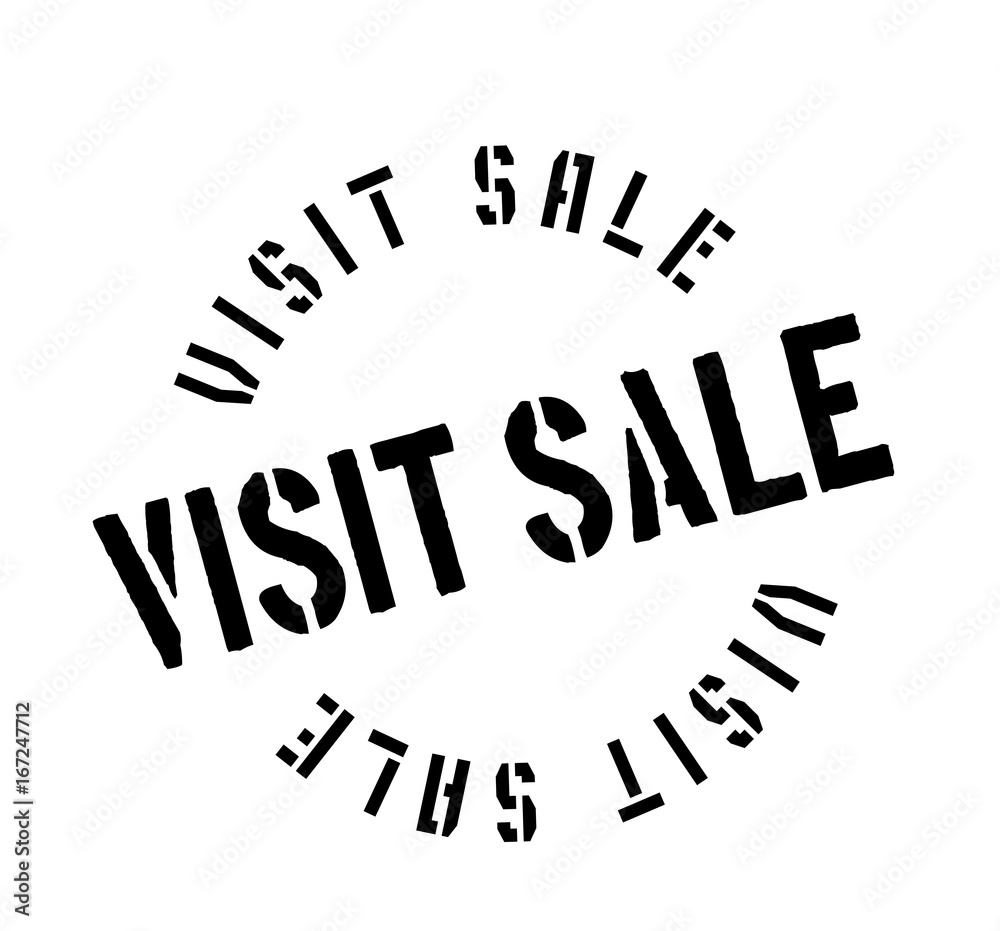 Visit Sale rubber stamp. Grunge design with dust scratches. Effects can be easily removed for a clean, crisp look. Color is easily changed. Visit Sale rubber stamp. Grunge design with dust scratches. Effects can be easily removed for a clean, crisp look. Color is easily changed.