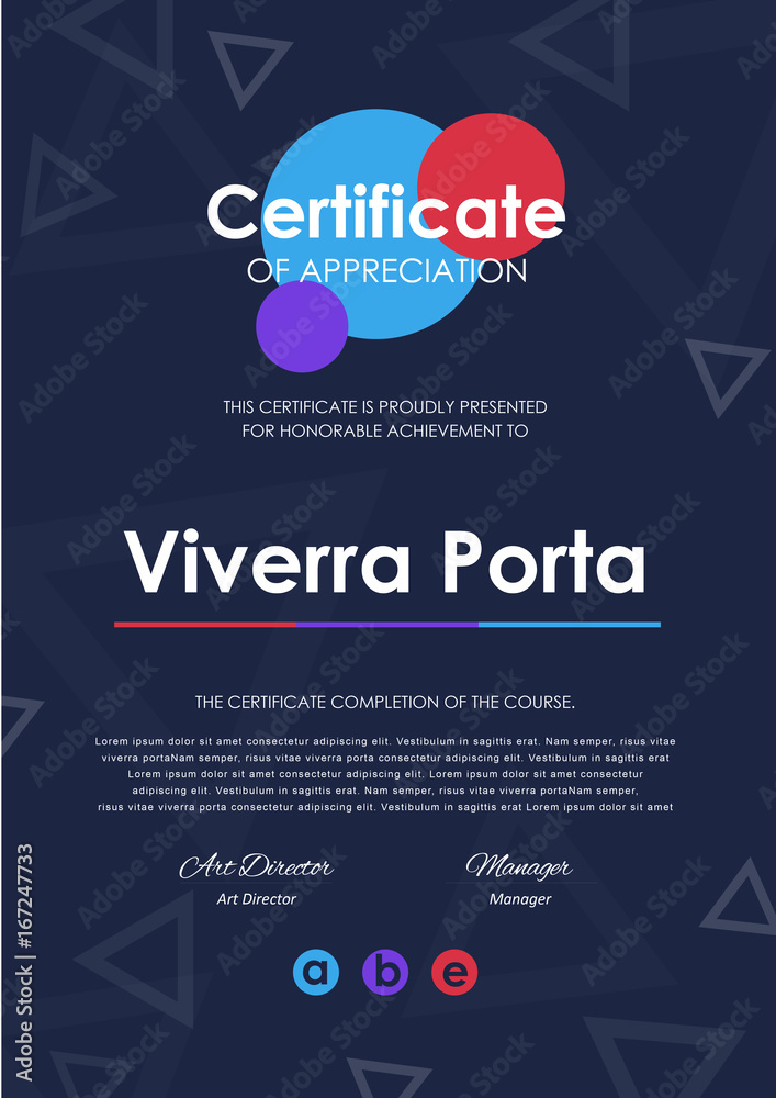 Obraz premium certificate template with modern pattern,diploma,Vector illustration.